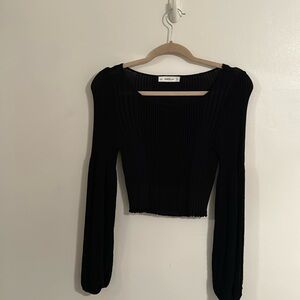 Cropped Long Sleeve Sweater